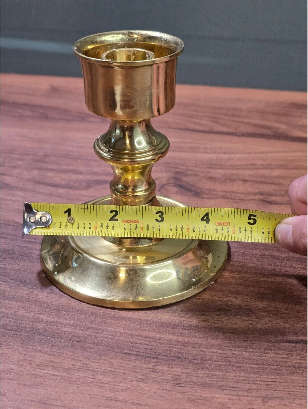 Vintage Stiffel Brass Candlestick Holder Short 4.5